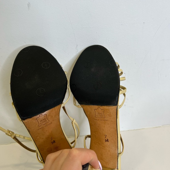 1970s Givenchy Cream Bow Strappy Heels - Picture 5 of 6